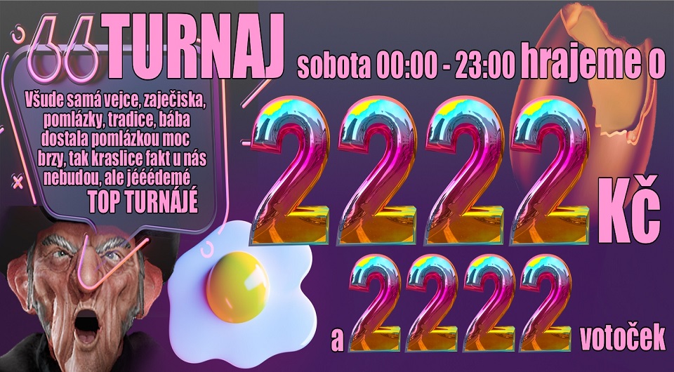Dědek rozdáva 2 222 Kč + 2 222 votoček